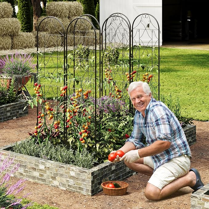 Garvee 22"x 75" Metal Garden Trellis Panel, Vegetables, Indoor & Outdoor - Image 7