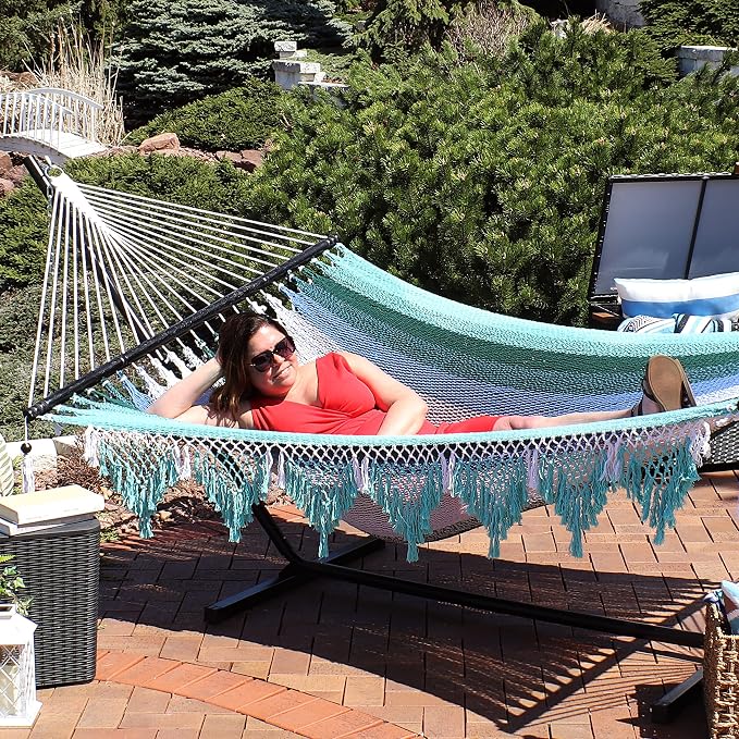 Sunnydaze Woven Double Hammock for Outside - Image 6
