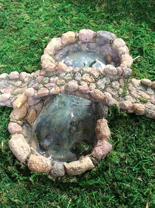 Marshall Home and Garden Stone Pond and Bridge Miniature Fairy Garden Accessory by Marshall+Home+and+Garden