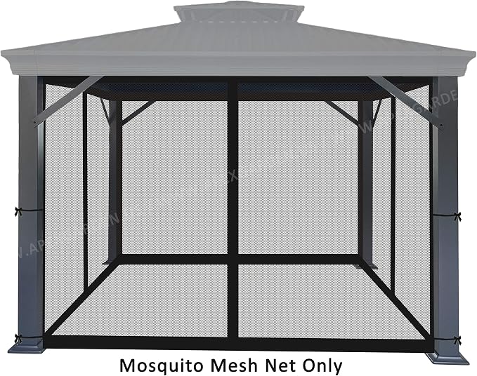 10-ft x 12-ft Gazebo Replacement Mosquito Screen Netting - Image 3