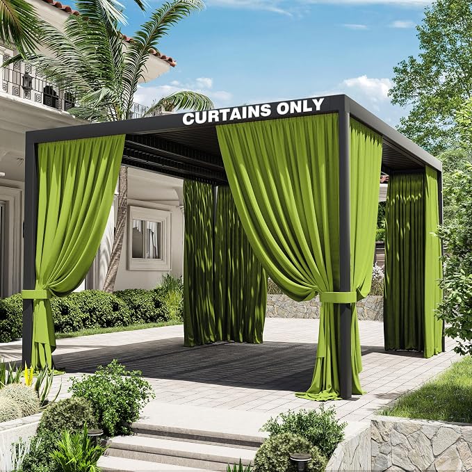 Gazebo Universal Replacement Privacy Curtain, 4-Panels Sidewall Curtains by WelcometoKimunukStore