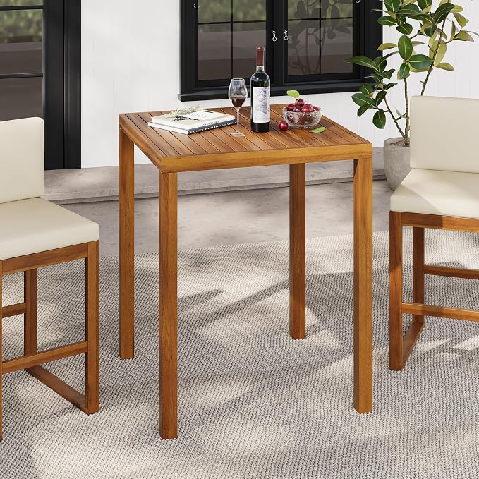 Christopher Knight Home Gree Acacia Wood Outdoor Bar Table, Wooden Patio Bar by ChristopherKnightHome