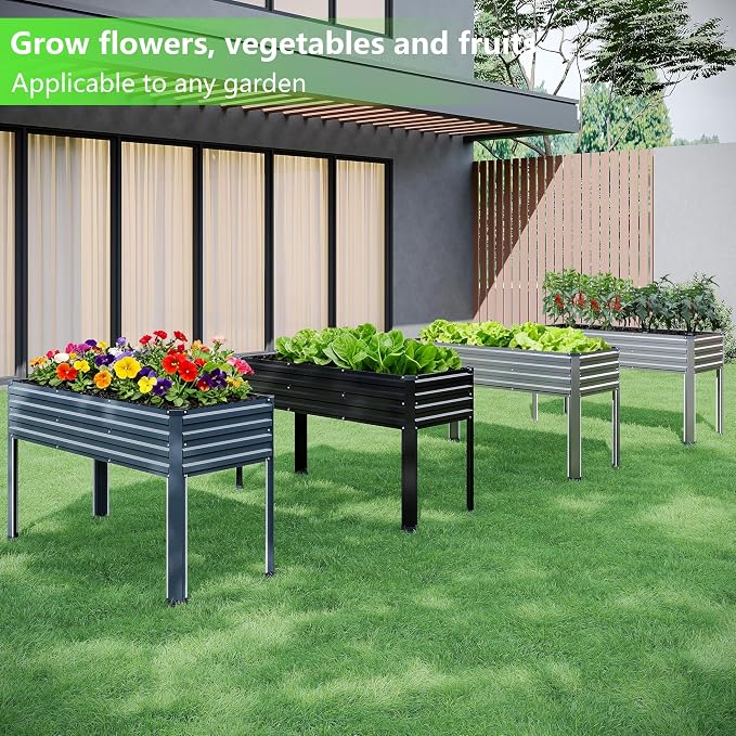 MGNO 2PCS Galvanized Raised Garden Bed Outdoor - Image 4