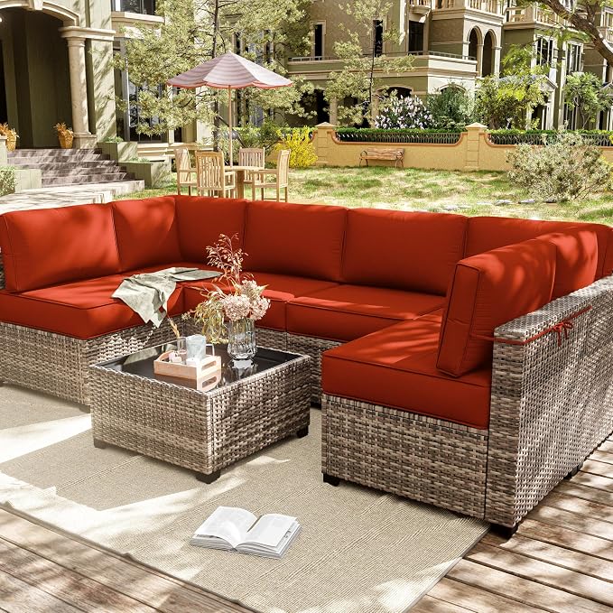 14 Pcs Outdoor Cushion Slipcovers Outdoor Patio Cushion Covers Replacement - Image 7