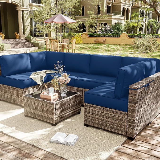 14 Pcs Outdoor Cushion Slipcovers Patio Cushion Covers Replacement Waterproof - Image 7
