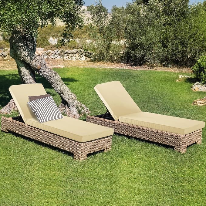 Chaise Lounge Cushion for Outdoor Furniture, Waterproof Fade and Tear Resistant - Image 7