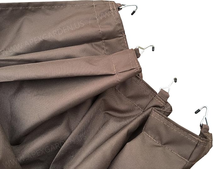 APEX GARDEN 4 Poles Brown Corner Curtain Set - Image 4