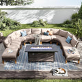 PHI VILLA 9-Piece Half Moon Patio Furniture Set by PHIVILLAThepioneerofcomfortablehouseholdsupplies