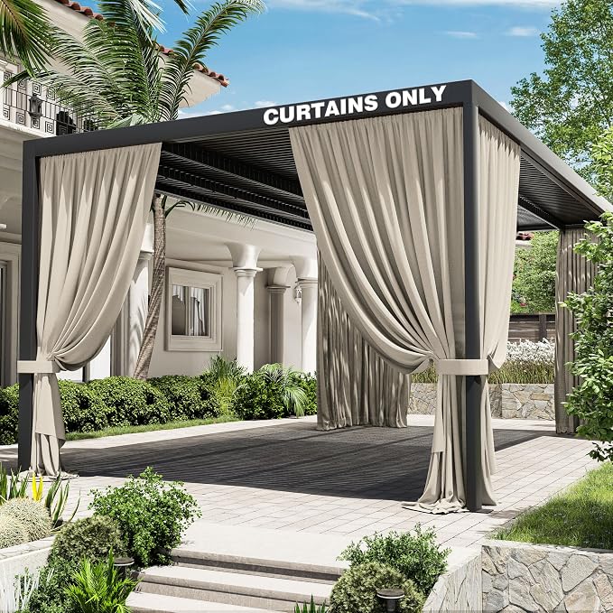 Gazebo Universal Replacement Privacy Curtain, 4-Panels Sidewall Curtains by WelcometoKimunukStore