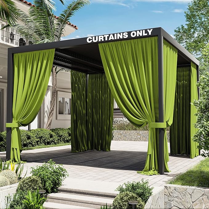 Gazebo Universal Replacement Privacy Curtain, 4-Panels Sidewall Curtains by WelcometoKimunukStore