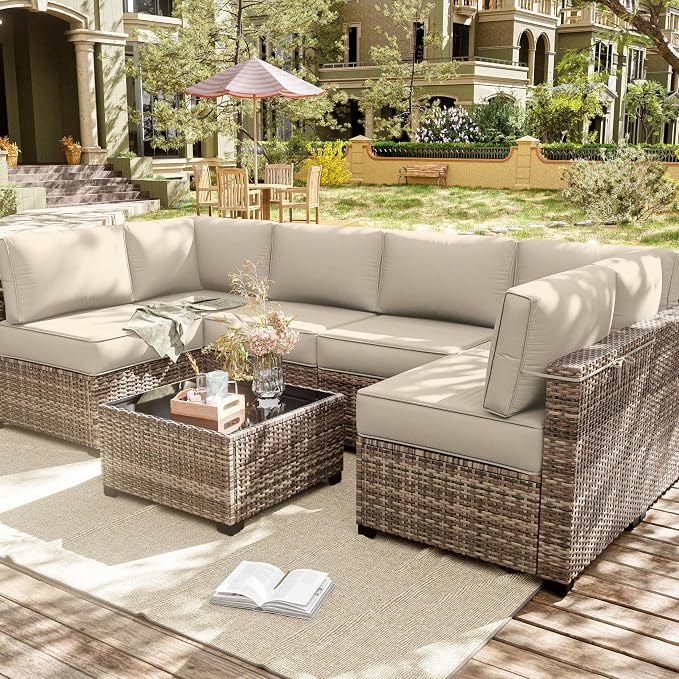 14 Pcs Outdoor Cushion Slipcovers Outdoor Patio Cushion Covers Replacement - Image 7