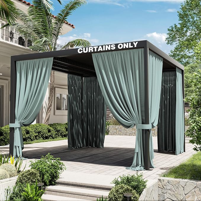 Gazebo Universal Replacement Privacy Curtain, 4-Panels Sidewall Curtains by WelcometoKimunukStore