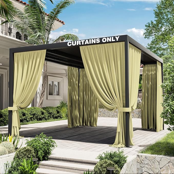 Gazebo Universal Replacement Privacy Curtain, 4-Panels Sidewall Curtains by WelcometoKimunukStore
