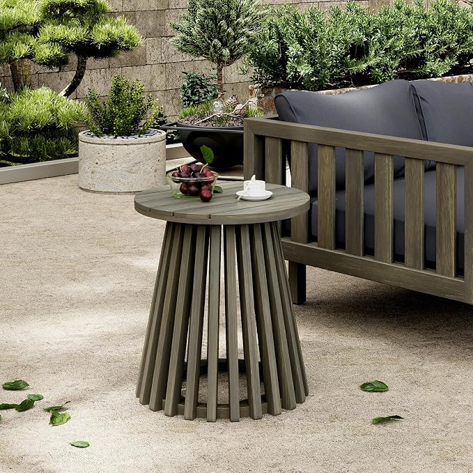 Christopher Knight Home Taki Acacia Wood Patio Coffee Table, Round Table - Image 4