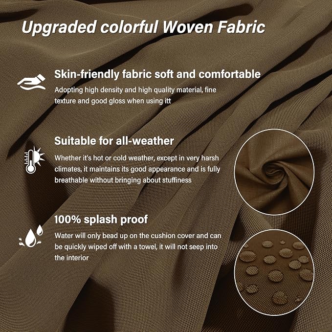 14 Pcs Outdoor Cushion Covers Patio Cushion Slipcovers Replacement Splash Proof - Image 6