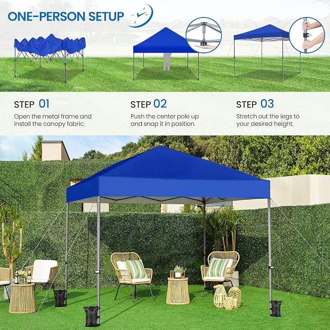 Yaheetech 8x8 Pop Up Canopy Easy Set-up Tent, Portable Outdoor Canopy Instant - Image 2