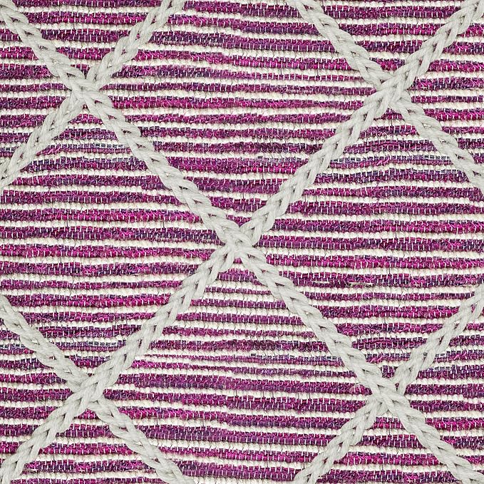 SIMPLIHOME Cowan Contemporary Square Pouf in Magenta and Natural Handloom Woven - Image 11