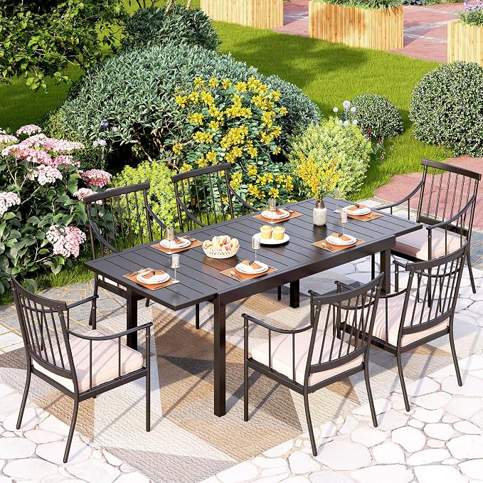 PHI VILLA Outdoor Metal Dining Chairs - Image 2