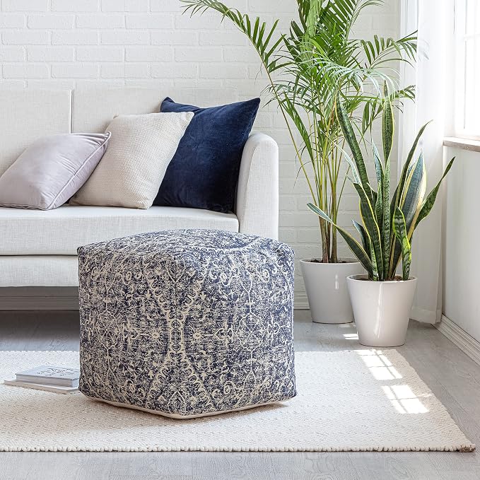 Anji Mountain 100% Handmade & Handcrafted Comfortable Home Décor Pouf Ottoman - Image 2