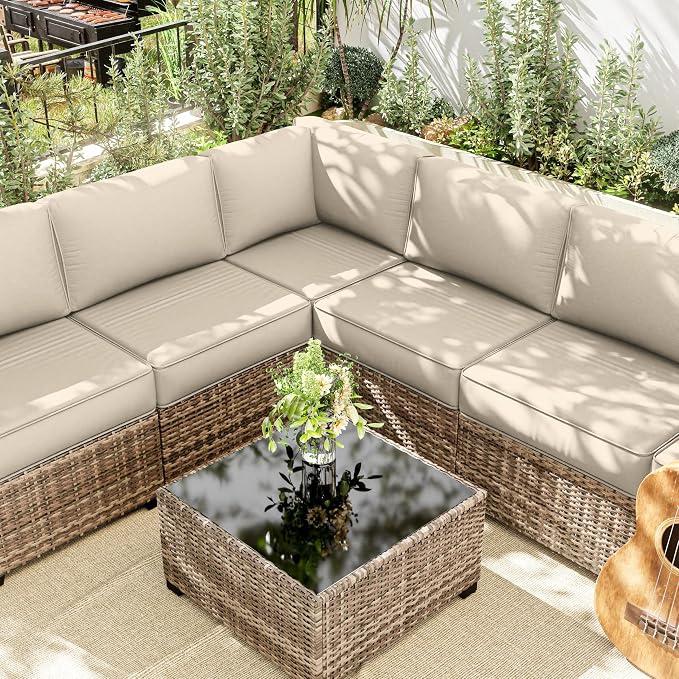 14 Pcs Outdoor Cushion Slipcovers Outdoor Patio Cushion Covers Replacement - Image 2