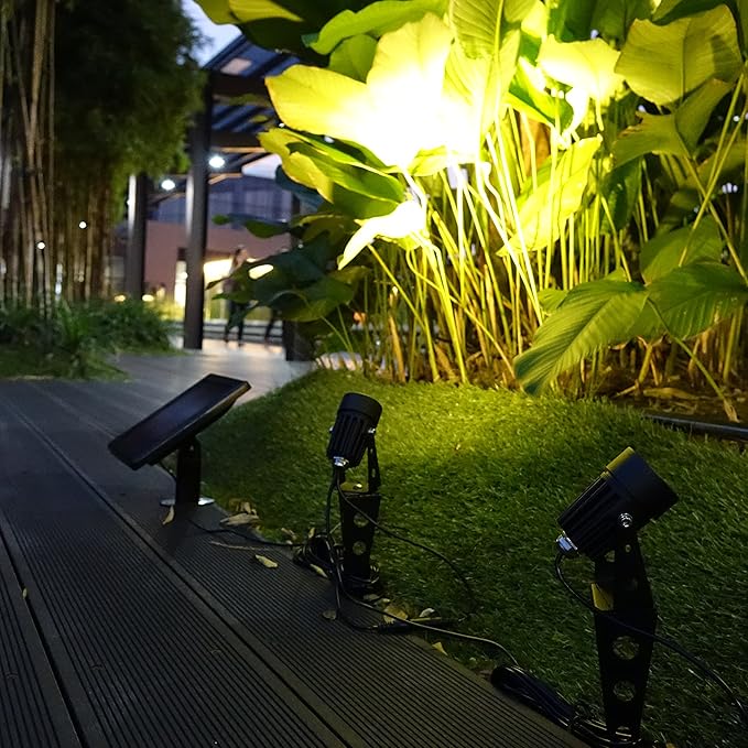 MINI 50X Twin Solar-Powered Cast Aluminium Warm White LED Spotlight 60-100 - Image 5