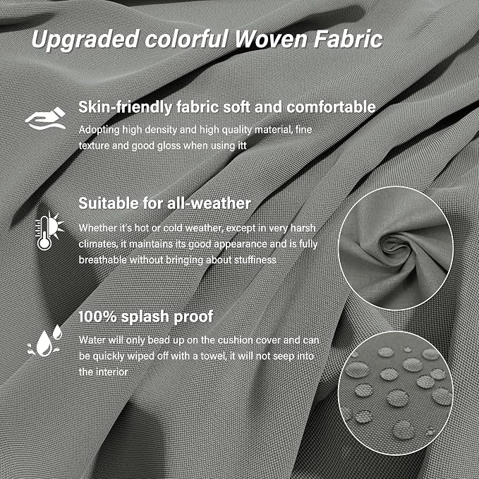 14 Pcs Outdoor Cushion Covers Patio Cushion Slipcovers Replacement Splash Proof - Image 6