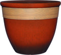 Classic Home and Garden Premiere Collection Planter, Abigail 15", Lava Red by ClassicHomeandGarden