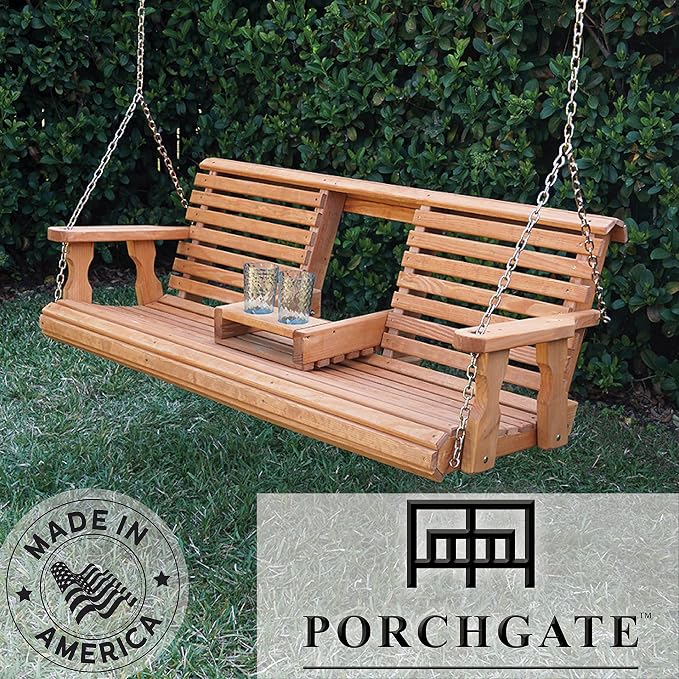 Porchgate Amish Heavy Duty Console Porch Swing - Image 2