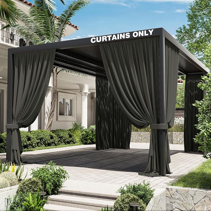 Gazebo Universal Replacement Privacy Curtain, 4-Panels Sidewall Curtains by WelcometoKimunukStore