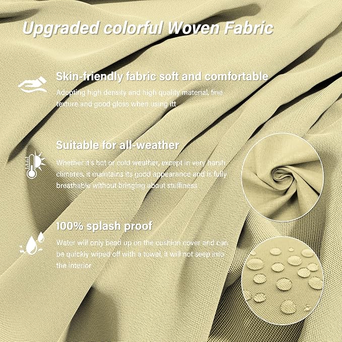 14 Pcs Outdoor Cushion Covers Patio Cushion Slipcovers Replacement Splash Proof - Image 6
