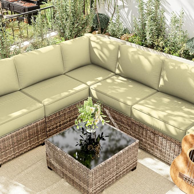 14 Pcs Outdoor Cushion Slipcovers Outdoor Patio Cushion Covers Replacement - Image 6