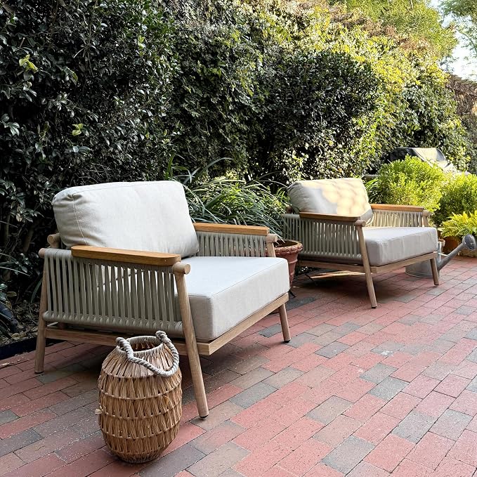 Acanva Modern All-Weather Aluminum Outdoor Patio Sofa - Image 7