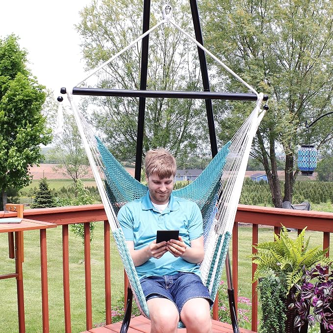 Sunnydaze Caribbean XL Hanging Outdoor Hammock Chair - Image 5