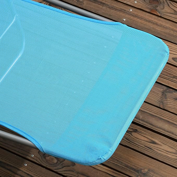 Outsunny 2 Piece Folding Chaise Lounge Chairs, Pool Sun Tanning Chairs - Image 9