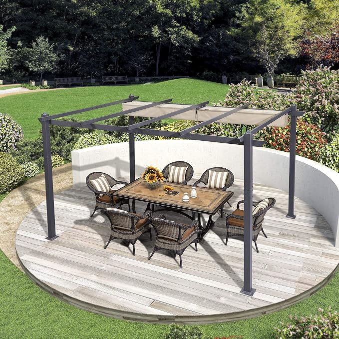 PURPLE LEAF 10' X 12' Outdoor Retractable Pergola - Image 8