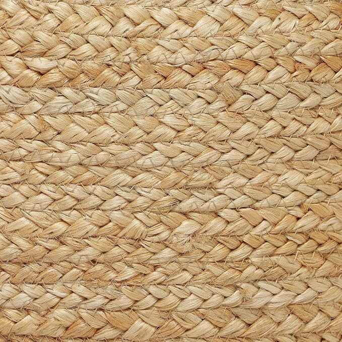 REDEARTH · Jute Circular Low Pouf Ottoman - Image 6