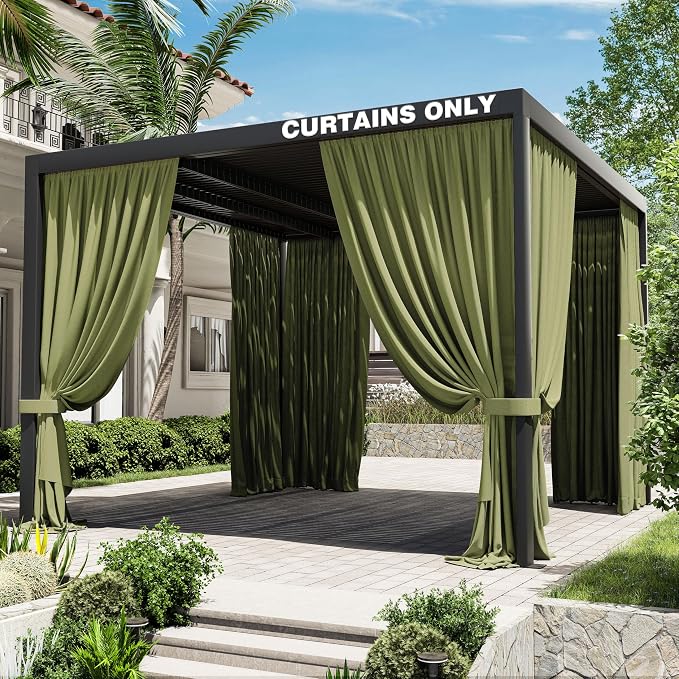 Gazebo Universal Replacement Privacy Curtain, 4-Panels Sidewall Curtains by WelcometoKimunukStore