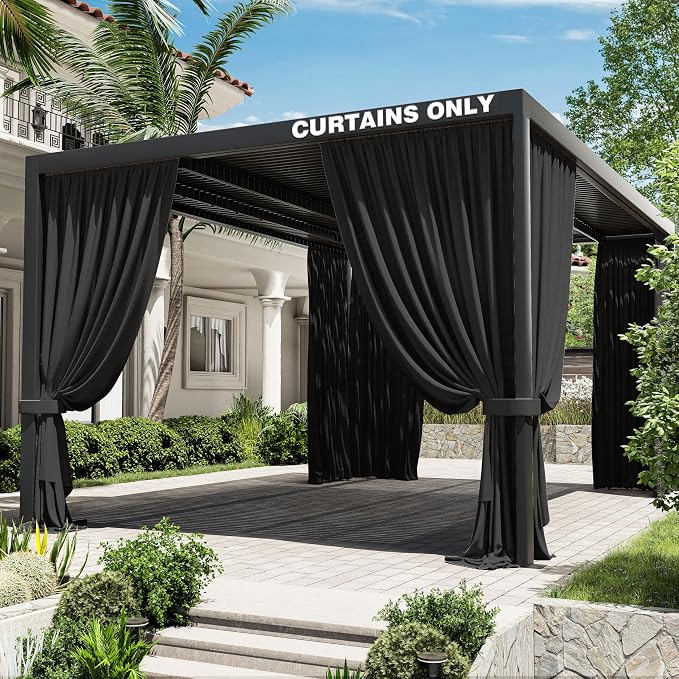 Gazebo Universal Replacement Privacy Curtain, 4-Panels Sidewall Curtains by WelcometoKimunukStore