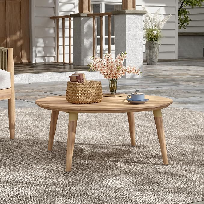 Christopher Knight Home Lalina Outdoor Coffee Table, Acacia Wood Accent Table - Image 12