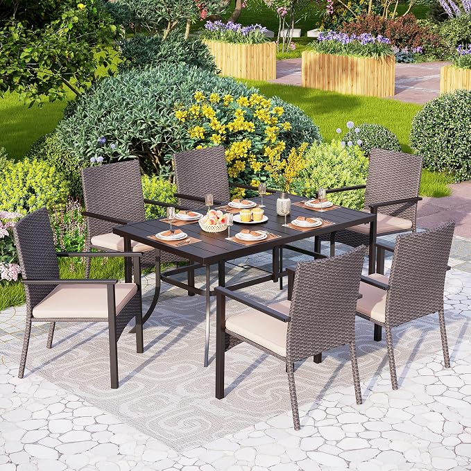 PHI VILLA 7 Piece Patio Dining Set - Image 2