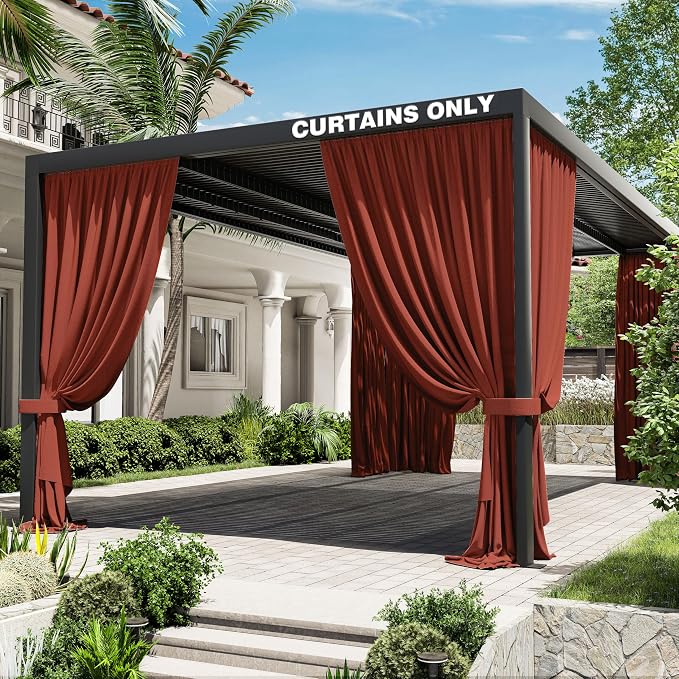 Gazebo Universal Replacement Privacy Curtain, 4-Panels Sidewall Curtains by WelcometoKimunukStore