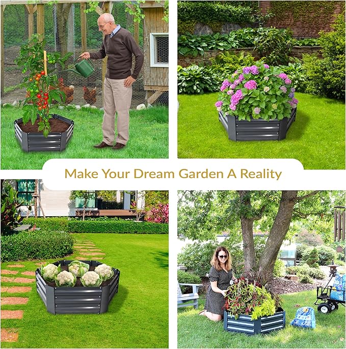 Sunnydaze 11.75" H Raised Metal Garden Bed - Image 4