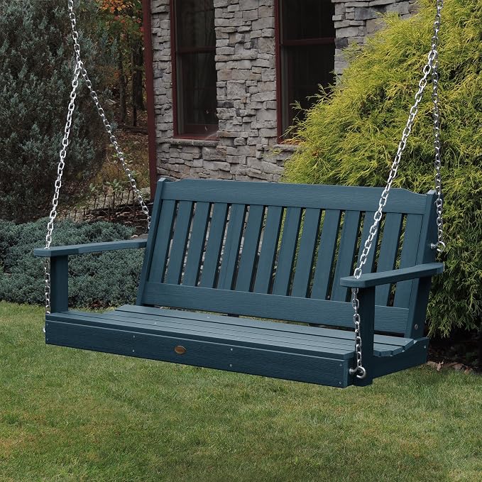 highwood AD-PORL2-NBE Lehigh Porch Swing, 4 Feet, Nantucket Blue - Image 2