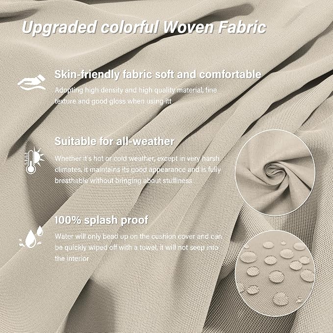 14 Pcs Outdoor Cushion Covers Patio Cushion Slipcovers Replacement Splash Proof - Image 6