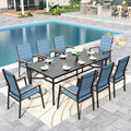 Sophia & William Patio Dining Set 9 Pieces, Patio Table and Chairs Set by SophiaWilliam