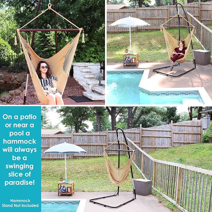Sunnydaze Outdoor Hammock Chair Swing - Image 9