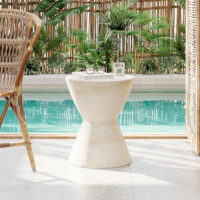 Christopher Knight Home Outdoor Side Table, Hourglass Shape Side Table by ChristopherKnightHome