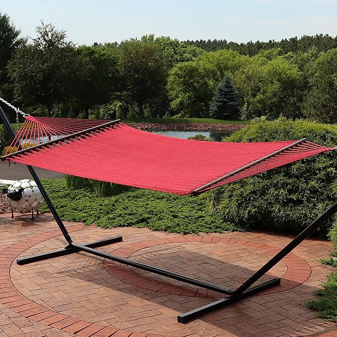 Sunnydaze Soft-Spun Polyester Rope Double Hammock - Image 7