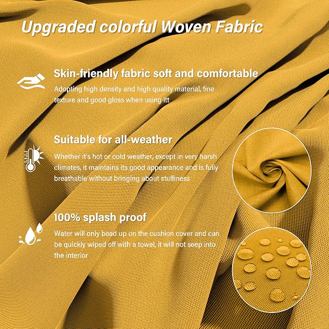 14 Pcs Outdoor Cushion Covers Patio Cushion Slipcovers Replacement Splash Proof - Image 6
