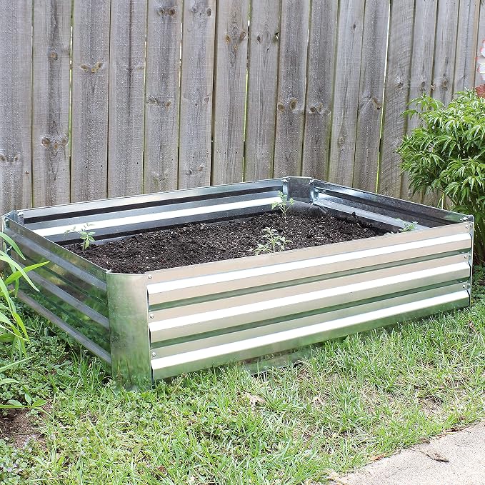 Sunnydaze 11.75" H Raised Metal Garden Bed - Image 7